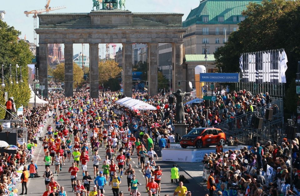 alguns atletas fazem sua primeira maratona na Maratona de Berlim